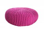 Pufa Stolik Wolle Ball Pouf Leeds XXL różowa 70 cm  - Invicta Interior 1